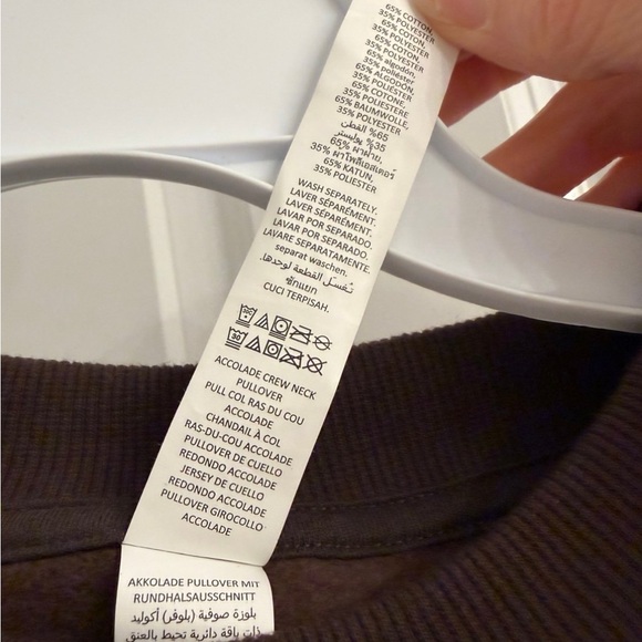 Alo yoga brown sweatshirt like new worn twice cotton blend women sz S small - Picture 4 of 8